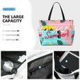 thumbnail image 3 of PAYOHTO Hello Summer Flat Large Beach Tote Bags for Womens Mens Sandproof Swim Pool Bag with Zipper for Travel Vacation, 3 of 7