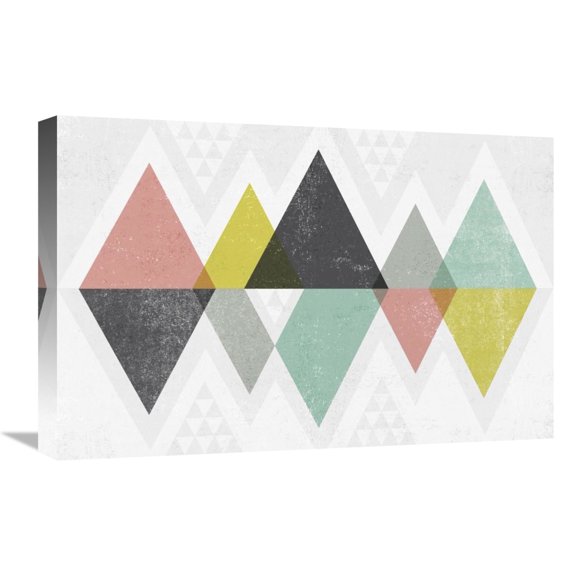 Global Gallery's 'Mod Triangles II' By Michael Mullan Stretched Canvas Wall Art