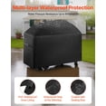 thumbnail image 3 of Heavy Duty 63" Waterproof Grill Cover, 600D Polyester BBQ Protection with Straps, Weather & Fade Resistant, Easy On/Off, Black, 3 of 6