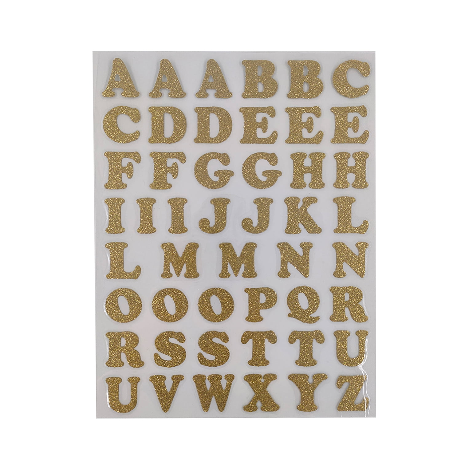Imagin8 1" Iron-On Gold Glitter Letters, 12 Packs: 48 ct. (576 total)