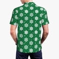 thumbnail image 3 of Balery Snowflake Printed Men’s Short Sleeve Polo Shirt, Midweight Men's Shirt,Golf Polo shirts -4X-Large, 3 of 8