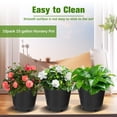 thumbnail image 5 of 10-Pcs Black 15 Gallon Circular Seedling Pots Plastic Plant Pots Seedling Cups Nursery Pots Plant Containers, 5 of 7