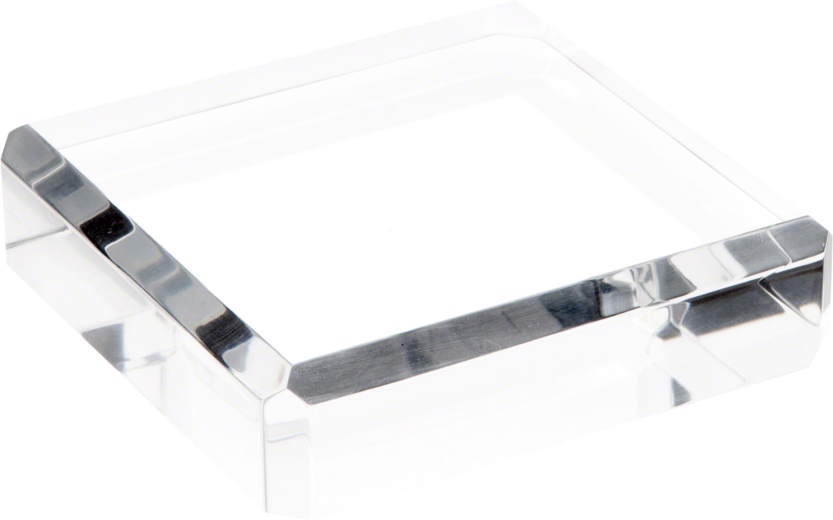 Acrylic Display Stand Block Base with Beveled Edge 3 Pack 