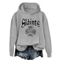 thumbnail image 4 of WZXFASHION Letter Print St. Pa’S Day Personality Hooded Sweatshirt Spring Savings Clearance cropped pullover sweater, 4 of 4