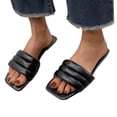 thumbnail image 3 of B91xZ Sandales à Nœud pour Femmes Sandales de Récupération Chaussures de Douche, Noir 8.5, 3 of 5