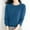 Dark Blue, variant on Women's Wool Base Layer Shirt Tops Crewneck Long Sleeve Travel Hiking Tee T Shirt Pullover Sweater