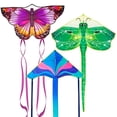 thumbnail image 2 of Crogift 3 Pack Cometas Grandes - Mariposa Delta Libélula Cometas Fáciles de Volar para Adu Crogift Crogift, 2 of 2