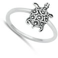 thumbnail image 4 of Bali Turtle Tranquility Ring .925 Sterling Silver Band Jewelry Female Male Unisex Size 4, 4 of 4