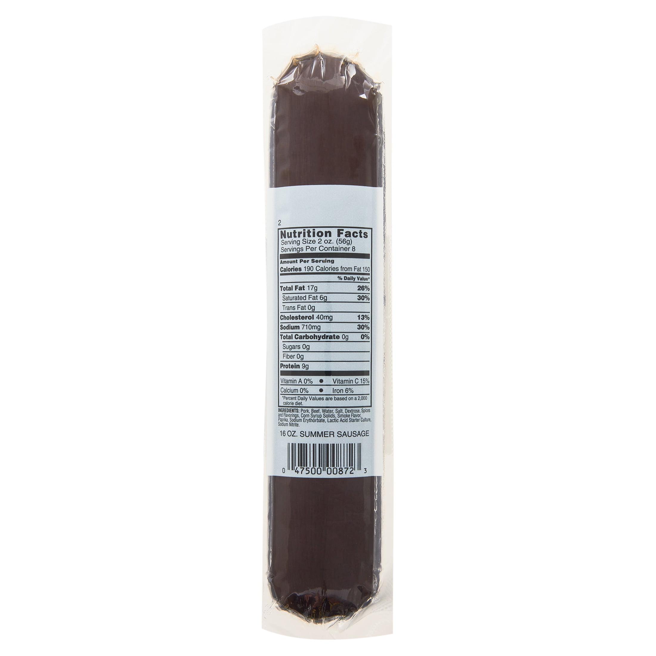 Bridgford Gluten-Free Fully Cooked Original Summer Sausage, 16 oz Pack