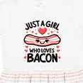 thumbnail image 4 of Inktastic Just a Girl Who Loves Bacon Girls Toddler Dress, 4 of 5