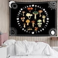 thumbnail image 1 of HVEST  Mushroom Tapestry Vintage Plant Mushroom Wall Hanging Decor Black and White Moon Phase Tapestries Boho Moon and Sun Wall Tapestry for Bedroom Living Room Dorm Aesthetic Home Decor 60x40 Inch, 1 of 6