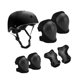 thumbnail image 5 of 7 piezas Guardias de Equipo de protección del casco para bicicletas para niños, almohadillas manuales de resistencia de impacto almohadillas de rodill Negro, 5 of 8