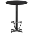 thumbnail image 1 of Flash Furniture 30" Table de Pub Ronde en Stratifié en Noir, 1 of 4