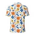 thumbnail image 4 of Rocae Flower for Men's Short Sleeve Polo Shirt, Quick Drying Performance Moisture Wicking Sports Men's Golf Shirt 4X-Large, 4 of 9
