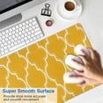 thumbnail image 4 of Long Mouse Pads for Desk,Yellow Geometric Quatrefoil Pattern Desk Mats on Top Of Desks, Desk Mouse Pad Extra Large with 3mm Non-Slip Base and Stitched Edge for Gaming,Office,Work,Home 31.5"x11.8", 4 of 6