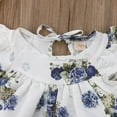thumbnail image 6 of Newborn Infant Kids Baby Girls Floral Ruffles Tops Dress+ Navy Blue Shorts Pants Infant Girl Holiday Clothes Outfits, 6 of 6