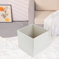 thumbnail image 5 of REGALWOVEN Storage Cube, Fabric Storage Bin for Shelves Closet, Set of 3 Collapsible Storage Baskets for Organizing Clothes Books White 13*13*13in, 5 of 6