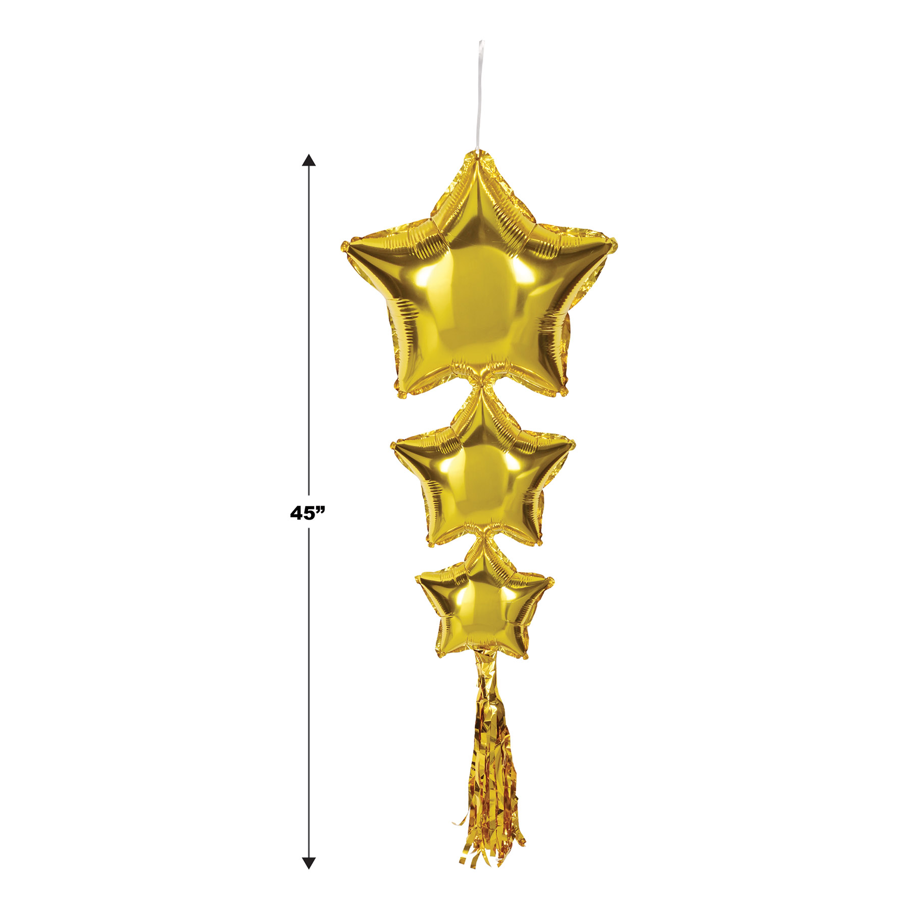 Star Balloons w/Tassels, 3' 9", (6/Pkg)