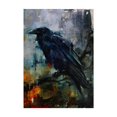 thumbnail image 1 of Pintura de acuarela de cuervo, póster impreso en lienzo, arte de pájaro de pared, imagen de cuervo oscuro para regalo de Halloween, decoración del hogar para sala de estar, Cuadros, 1 of 4