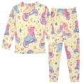 thumbnail image 2 of FORMRS Long Sleeve Top and Pants Pajama Set for Niños 2-Piece Sleepwear, Sizes 18M-8Y, Neon Skates, 2 of 6