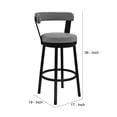 thumbnail image 5 of Swivel Counter Barstool with Curved Open Back and Metal Legs, Light Gray- Saltoro Sherpi, 5 of 5