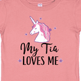 thumbnail image 4 of Inktastic My Tia Loves Me Unicorn Girls Baby T-Shirt, 4 of 5