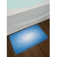 thumbnail image 2 of Vintage Blue Bath Mat, Concentric Stripes with Stars Retro Style Sunburst Effect Abstract Design, Non-Slip Plush Mat Bathroom Kitchen Laundry Room Decor, 29.5 X 17.5 Inches, Blue and White, Ambesonne, 2 of 2