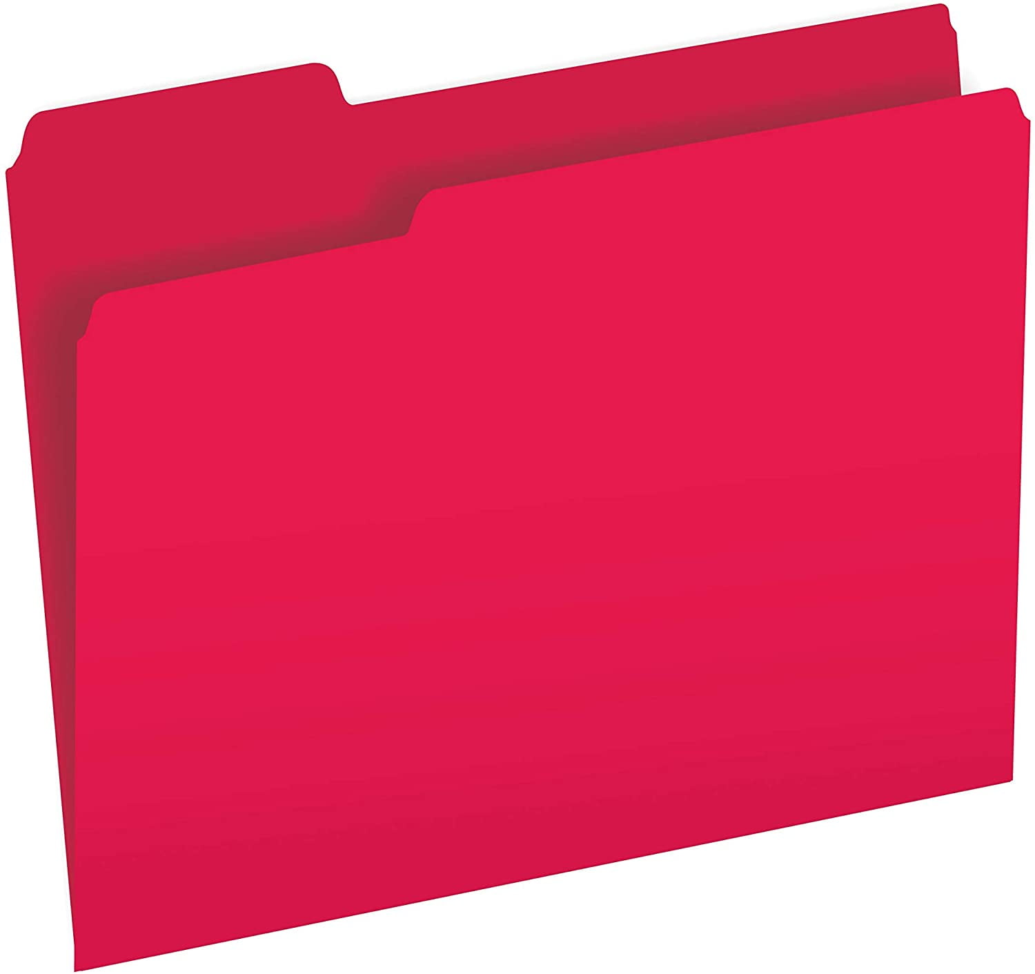 The File King 1/3Cut Top Tab Red File Folder Letter Size Box of