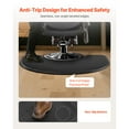 thumbnail image 4 of KFFKFF Salon Mat for Hair Stylist, 3 x 4 FT Semi-circle Chair Mat, 1-inch Thickened Anti-Fatigue Barber Floor Mat with Round Cut Out, Easy-to-Clean PVC Surface & Anti-Trip Beveled Edges, 4 of 9