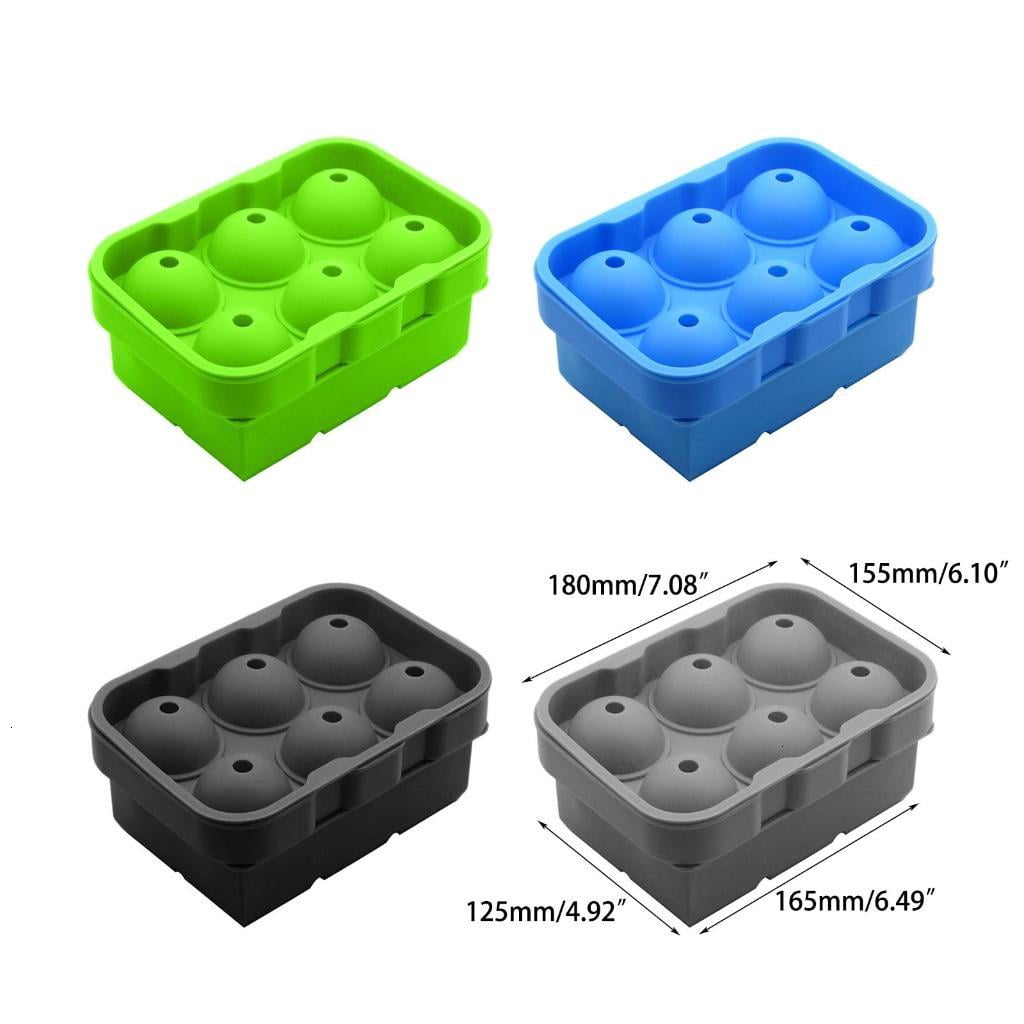 2 PCS Round and Square Flexible Food Grade Ice Tray Kitchen Accessories Ice Maker for Wine Cocktails