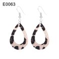 thumbnail image 1 of Ayyufe Women Leopard Print Teardrop Dangle Leather Hook Earrings, 1 of 7