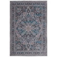 thumbnail image 2 of Contemporary Home Living 3.25' x 5' Ornate Floral Medallion Area Throw Rug - Gray and Teal, 2 of 8