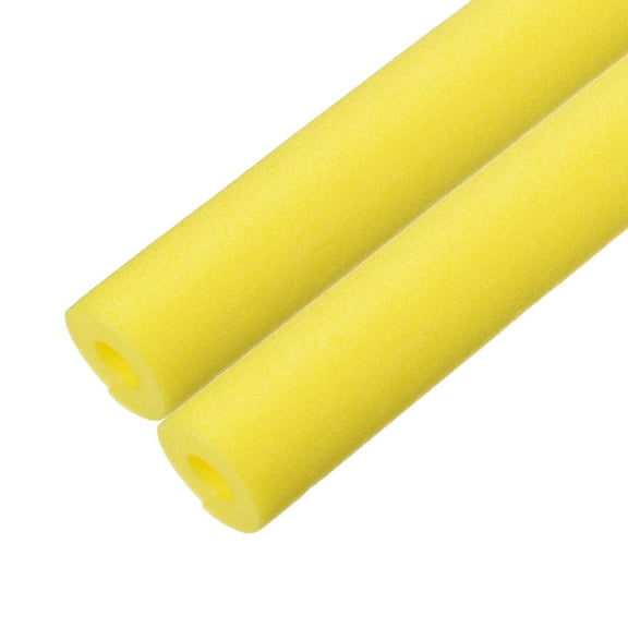 Uxcell 2-Pack Pipe Insulation Foam Tube, 25" x 2.4"(L x W) Foam Pipe Protection Wrap for Handle Water Pipe [Yellow]