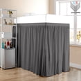 thumbnail image 2 of LuckShree Twin-XL Bed Skirt for Dorm Room - Egyptian Cotton 600-Thread-Count - Dark Grey, 50" Drop, 2 of 7