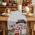 thumbnail image 4 of Table Runner 70 Inch Long - Let Snow Words on Gray BackgroundDecorative Table Scarf,Winter Snowman BirdDining Table Runners for Wedding Party Kitchen Dining Tables, 4 of 9