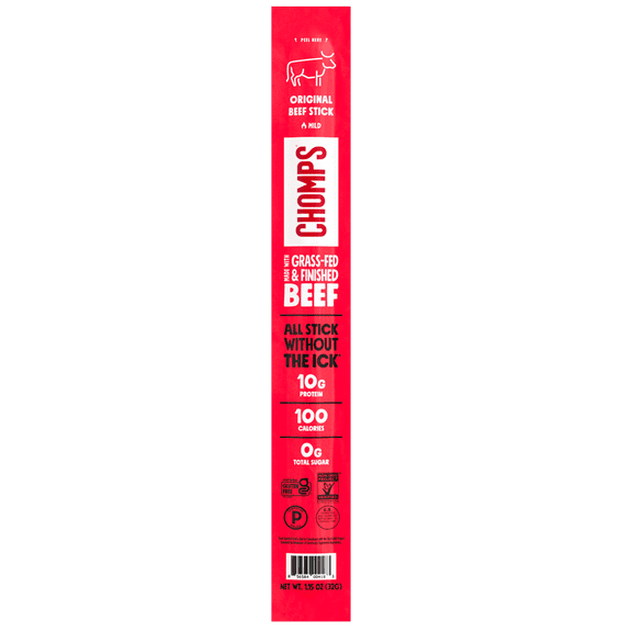 Chomps Grass-Fed And Finished Original Beef Snack Stick