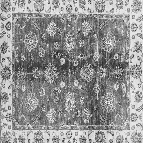 Ahgly Company Indoor Square Oriental Gray Traditional Area Rugs, 8' Square