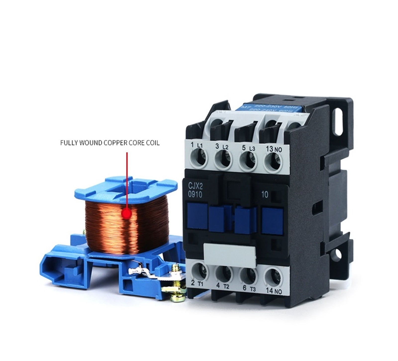 CJX2-0910 1NO Din Rail Magnetic AC Contactor 9A Coil Voltage 200 ,Replace Most