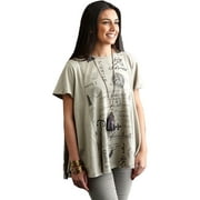 VO-HO Vintage boho Women's Green Shirt - (One Size Fits Most)