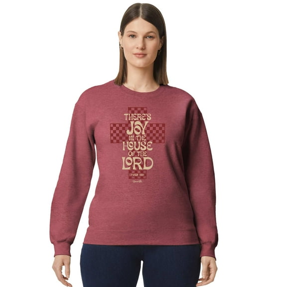 Blessed Girl Womens Sweatshirt House Of The Lord, Red Heather, SM