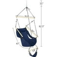 thumbnail image 5 of ONCLOUD  Hammock Hanging Sky Chair, Air Swing Seat with Rope with  Pillow and Drink Holder Beech Wood Indoor/Outdoor Patio Yard 250LBS, 5 of 8