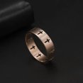 thumbnail image 4 of RSAMD Vintage Cross Ring Stainless Steel Finger Ring Unisex Wedding Gift Jesus jewelry-10-Rose Gold, 4 of 5