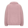 thumbnail image 5 of Womens Sweaters For Women Solid Color Fashion Casual Pocket Zipper Pullover Hatless Sweater Thick Warm Sanded Soft Waxy Elastic Fabric L Fall Sweaters For Women, 5 of 6