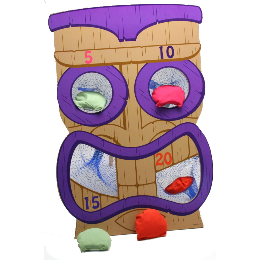 Tiki Can Bean Bag Toss Game Toys 9 Pieces 