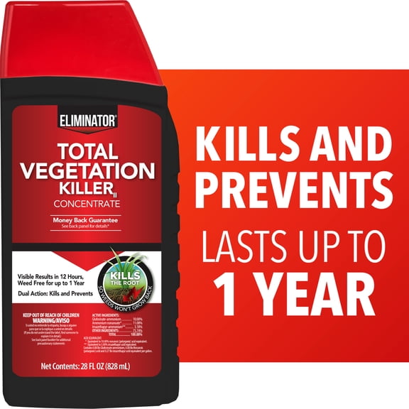 Eliminator Total Vegetation Killer II, Herbicide Concentrate, 28 Fl Oz, Covers Up To 8,750 Sq Ft