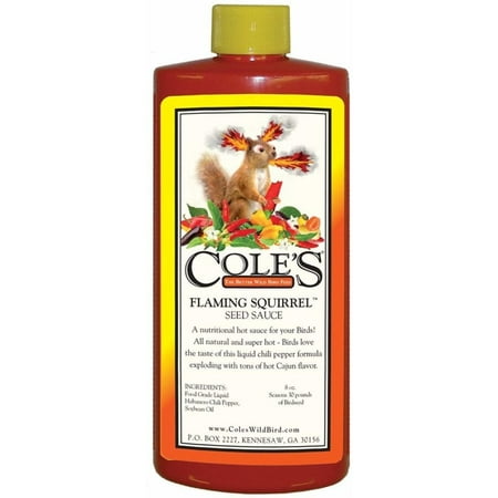 Cole's Wild Bird Products FS08 Flaming Squirrel Seed Sauce, 8-Ounce