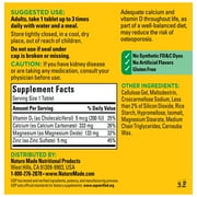Nature Made Calcium Magnesium Zinc with Vitamin D3 Tablets, Dietary Supplement, 300 Count