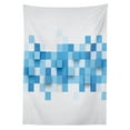 thumbnail image 3 of Ambesonne Abstract Tablecloth Rectangular Table Cover, 3D Mosaic Geometric, 52"x70", Pale Blue Blue White, 3 of 4