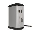 thumbnail image 1 of Estación de acoplamiento con adaptador Ethernet, concentrador tipo C, divisor USB-C, lector TF VGA compatible con USB 3.0 4K vertical 12 en 1, 1 of 5