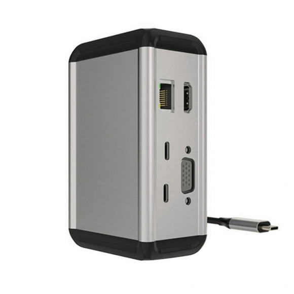 12 in 1 Vertical USB 3.0 4K Compatible VGA TF Reader USBC Splitter Type C HUB Ethernet Adapter Docking Station
